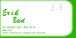 erik bud business card